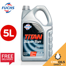 FUCHS TITAN SUPERSYN 5W-40 Fully Synthetic Engine Oil 5W40 5 Litres - 602197351 5.65 per litre