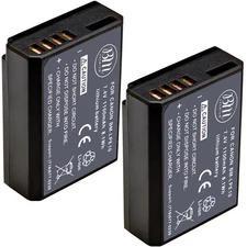 2-Pack of LP-E10 Batteries for Canon EOS Rebel T3, T5, T6, T7, T100, Kiss X50...