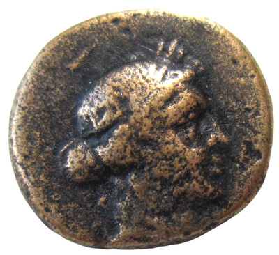 PHRYGIA, HIERAPOLIS. AE 14. CIRCA 100-27 BC.  APOLLO/TRIPOD. RARE.