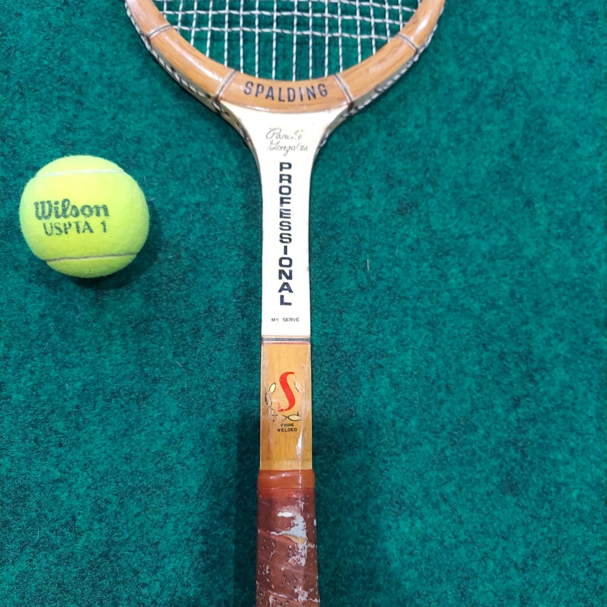 Raquette De Tennis Vintage Rosemary Casals - Spalding Bois Avec Attelle, USA