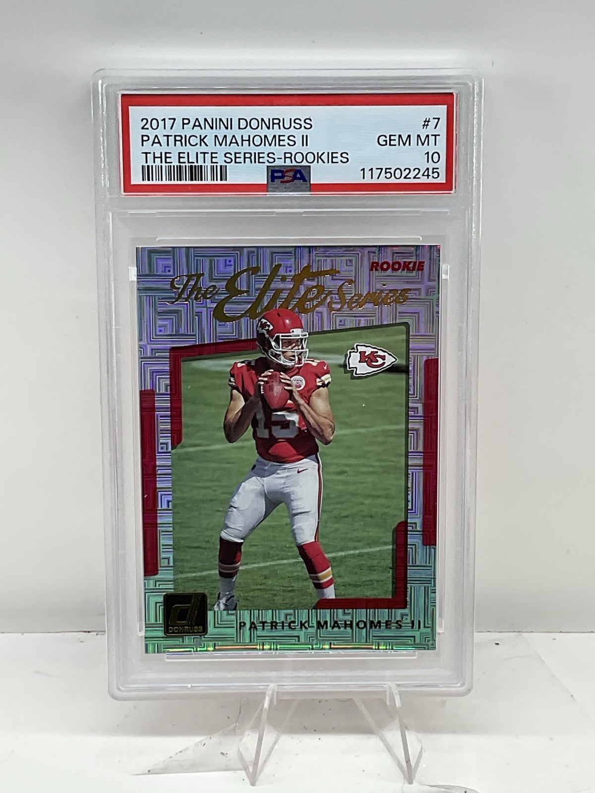 2017 Donruss #7 PATRICK MAHOMES II Elite Series Rookie (RC) 🔥 PSA 10 - Gem Mint