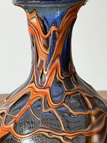Mazzuccato Gaetano Gino Murano Italy art glass vase Vetreria Artistica vintage