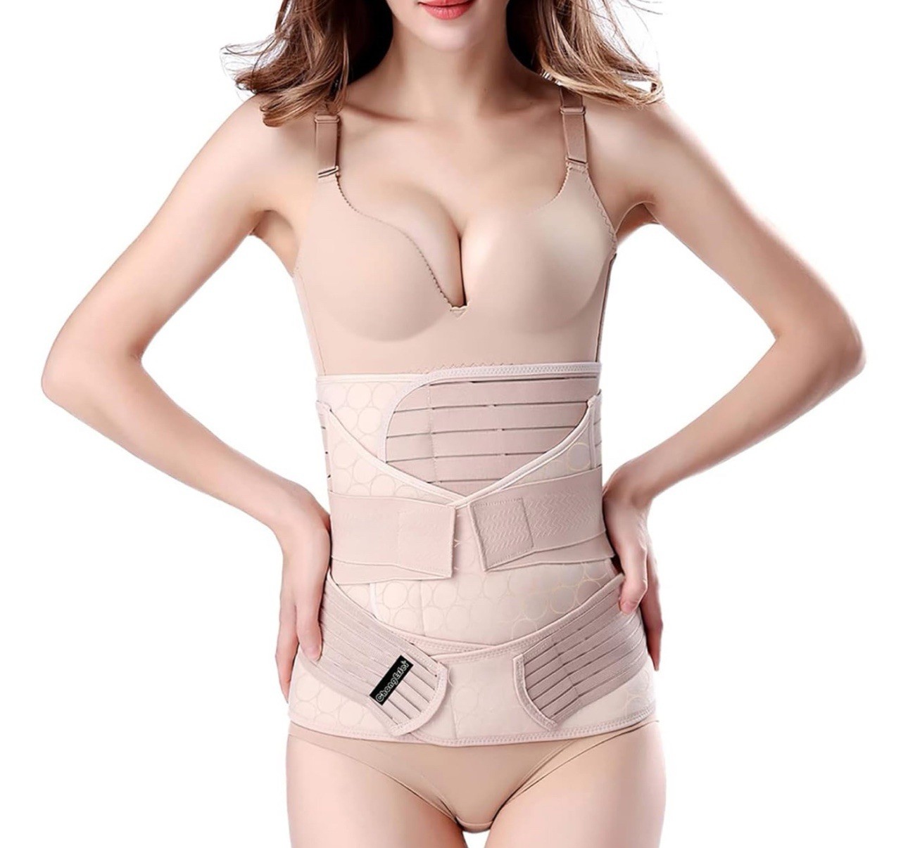 ChongErfei 3 in 1 Postpartum Support Recovery Belly Waist Pelvis Belt - Large-image