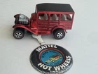 Vintage Hot Wheels Redline 1969 Red Classic '31 Ford Woody - w/ BUTTON!!