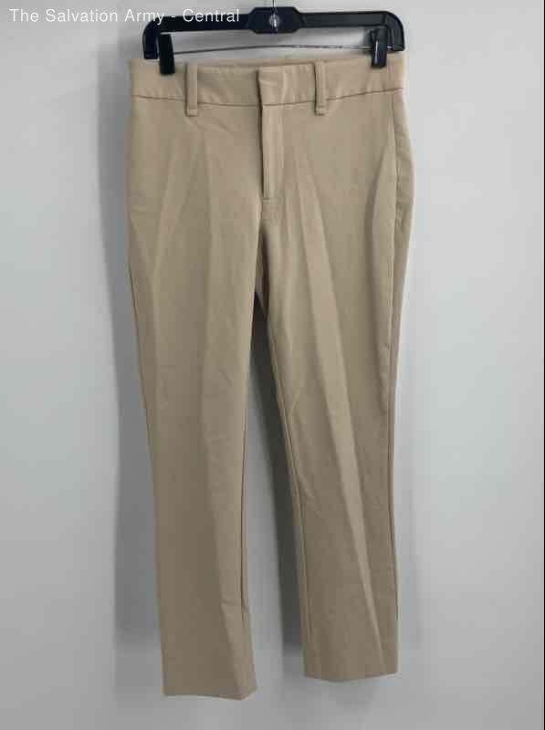 Vince. Womens Tan Flat Front Pockets Formal Straight Leg Dress Pants Size 6