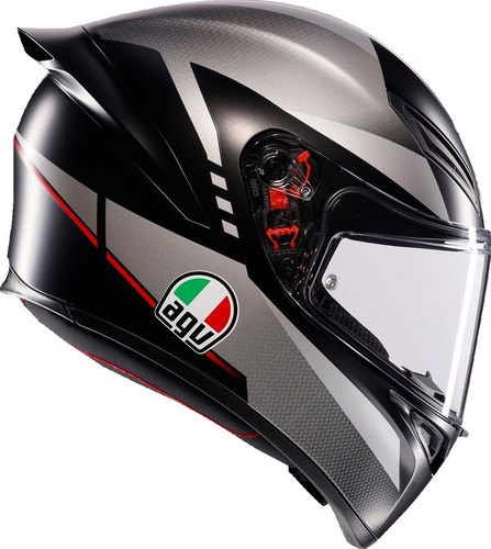 AGV K1 S Lap Matte Black Gray Red Helmet size 2X-Large - Picture 6 of 8