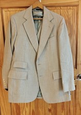 Vtg 1960s Cricketeer For Boyd's St. Louis 3 Piece Linen Lightweight Suit Union