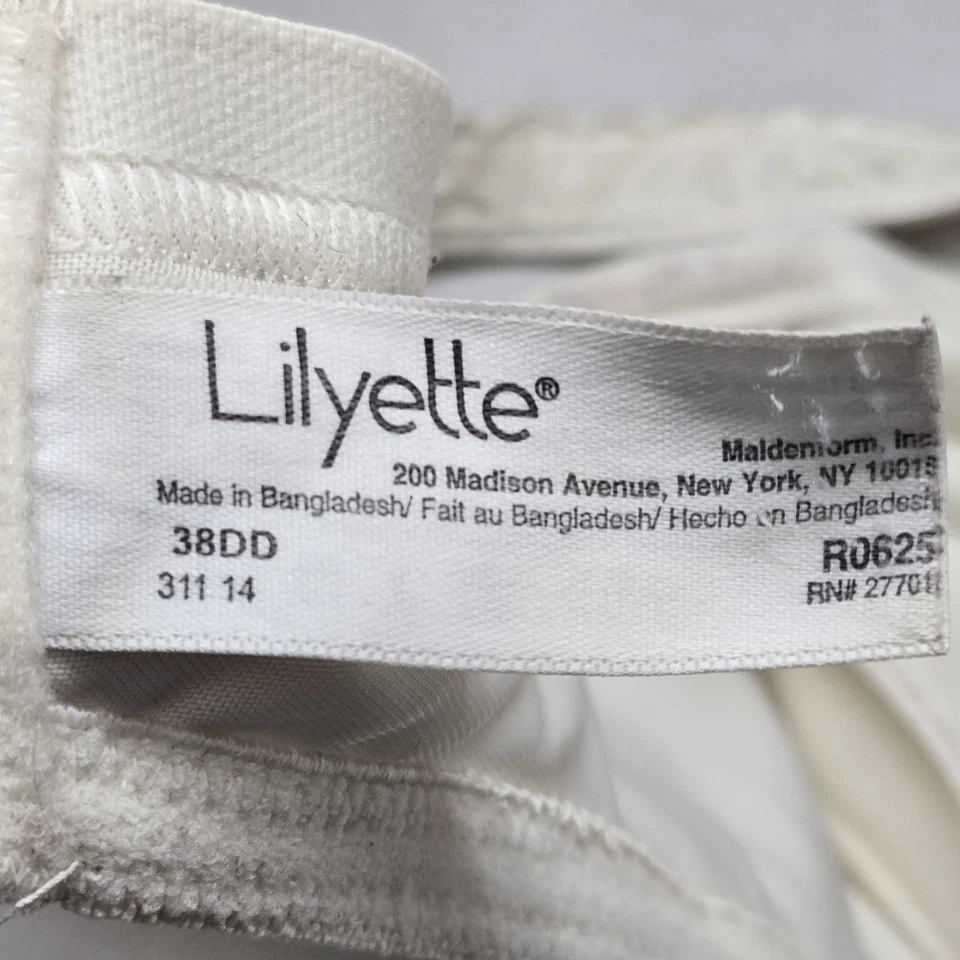 Lilyette Women Bra 38DD Ivory Minimizer Underwired Lace Strap Adjustable - Image 4 of 4