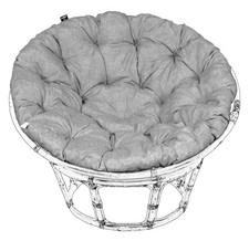 Sitzkissen Papasan Rattan Kissen Auflage für Hängesessel Hängeei Schaukel 120 cm