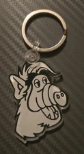 Alf 2 Inch Keychain Black And White