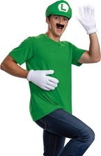 Luigi Elevated Classic Kit Super Mario Game Halloween Adult Costume Accessory