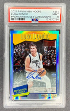 2021 Panini NBA Hoops 251 Luka Doncic Premium Box Set Autograph /10 PSA 9