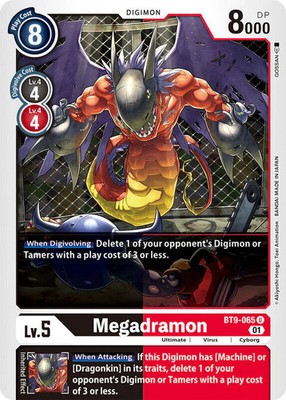 Megadramon BT9-065 U X Record Digimon TCG