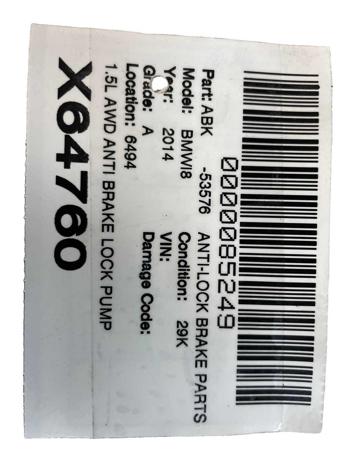 BMW i8 2014-2020 Abs control module