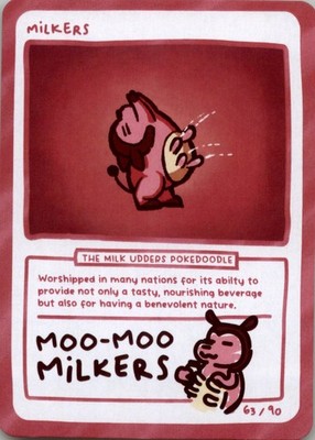 Pokedoodles Gag Teams - Milkers (Miltank) 63/90 - Set 2 Pokemon Fan Art