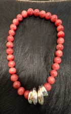 Red Jasper Bracelet, Magnetic Clasp.