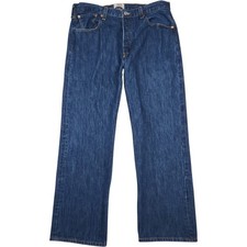 Levis 501 Original Straight Fit Jeans Mens 38x30 Dark Wash Blue Denim 005010115