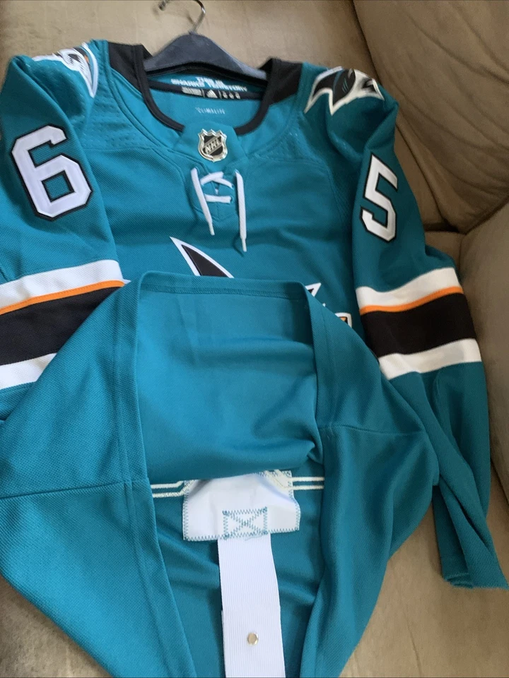 Auténtica camiseta Adidas Climalite de los San Jose Sharks - #65 Erik Karlsson - talla 42 Foto 3 de 4