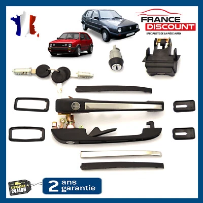 Kit Barillet Serrure Poignée de Porte Neiman pour Golf 2 II GTI Jetta 191898081 - Photo 1/4