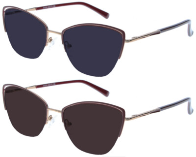 Rote Cateye-Sonnenbrille Lesebrille WALTRAUD mit Tönung + auswählbarer Sehstärke