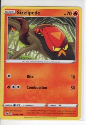 SIZZLEPEDE CHAMPIONS PATH SET POKEMON CARD 009/073 VG | eBay