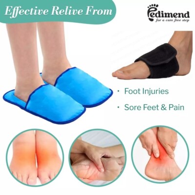 PEDIMEND  Heiß & Kalt Gel Pack Wickel & Hausschuhe Therapie Kompression Gicht Linderung UK