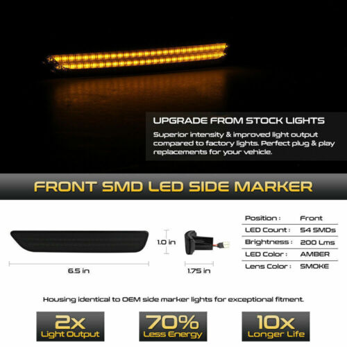 4pcs Seitenbegrenzungsleucht Seitenlicht Blinker Für Ford Mustang 2010-2014 - Picture 5 of 9