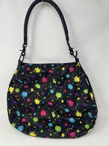 Yak Pak Shoulder Bag Artist paint Splatter Neon Colors EC!