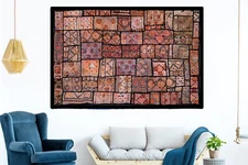 Wall Décor Tapestry Vintage Embroidered Ethnic  Fine Zari Hand work Wall Hanging