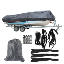 14-16 17-19 20-22ft V-Hull Runabouts Trailerable Fishing Ski Bass Boat Cover