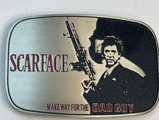 Belt Buckle Metal Scarface Tony Montana Al Pacino Make Way For The Bad Guy