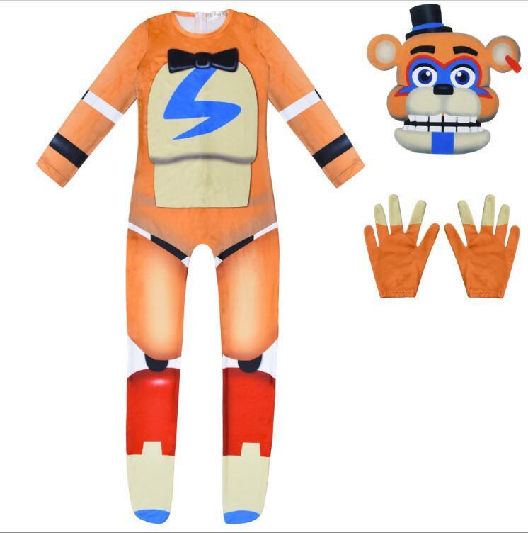 Five-Nights at Freddy's Pajamas Costume Fancy Dress Jumpsuits for Children  Boys' Halloween Party Outfit 3D Style Bodysuit with Separate Headgear Brown  3-4 Years : : Toys & Games