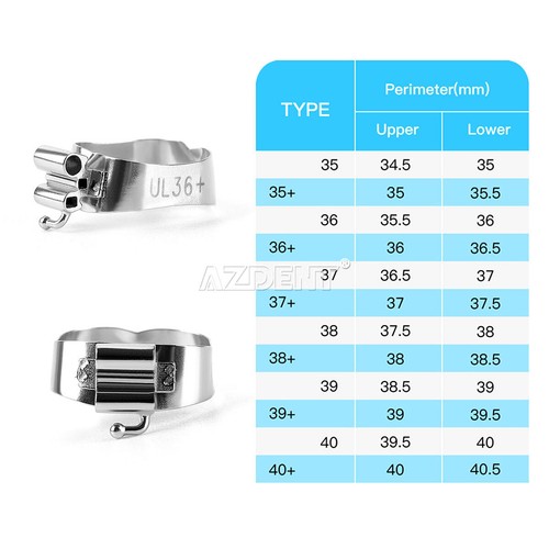 AZDENT Fasce Molare Odontoiatriche Tubo Orale Presaldato Conv Roth.022 U3 L2 35#-40+# - Foto 2 di 7