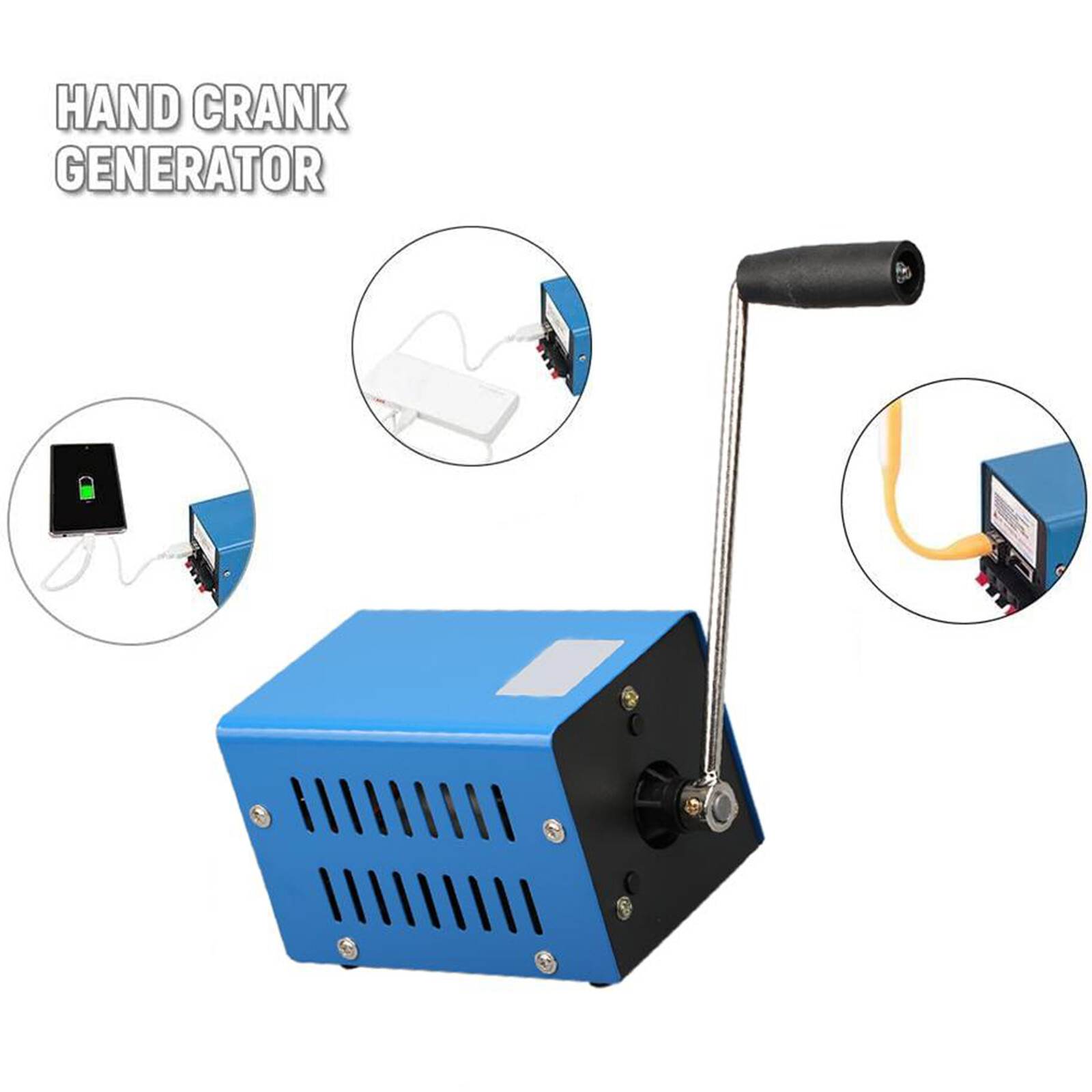 Keenso Handkurbel-Powerbank – Tragbarer Generator Mit USB, Lade Smartphone, Tablet & GPS Per Muskelkraft – Für Outdoor & Notfälle