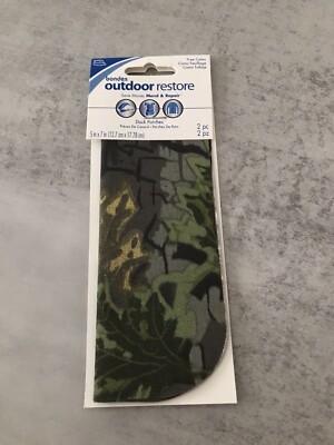 BONDEX Outdoor Restore  Camouflaged 5'' x 7'' IRON ON MENDING PATCHES, NO SEW
