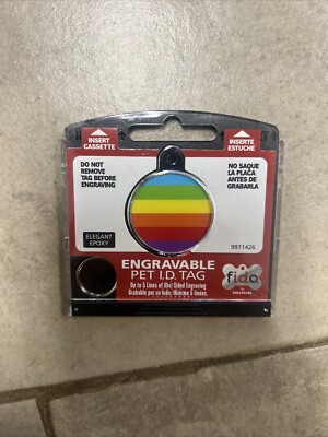 Paw Fido Pet Tags Red Dingo Paw Print Pet ID Dog Tags In Stainless