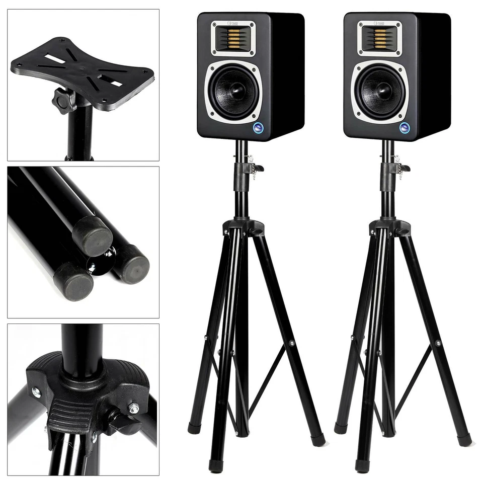 2 Stück Boxenständer Metall Lautsprecher-Stativ Lautsprecher Ständer DE - Bild 4 von 4