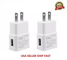 2-Pack 2AMP USB POWER ADAPTER WALL CHARGER For Universal SAMSUNG LG iPHONE