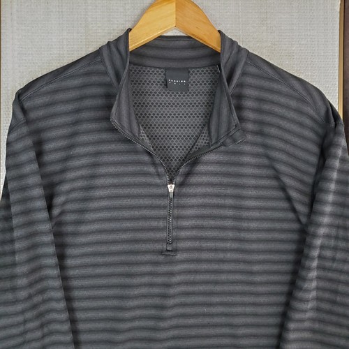 DUNNING Size 2XL Mens 1/4 Zip Lightweight Breathable Wind Shirt Black/Gray Golf - Picture 12 of 15