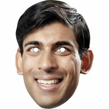 Rishi Sunak Celebrity Card Face Mask - Ready To Wear - Fancy Dress