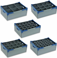 Glassjacks - Glassware Storage Boxes Containers Silver Crates - Various Sizes