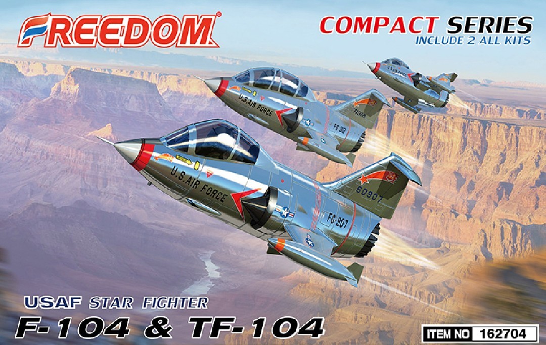 みず Freedom Models 162704 USAF Star Fighter F-104 & TF-104 Q
