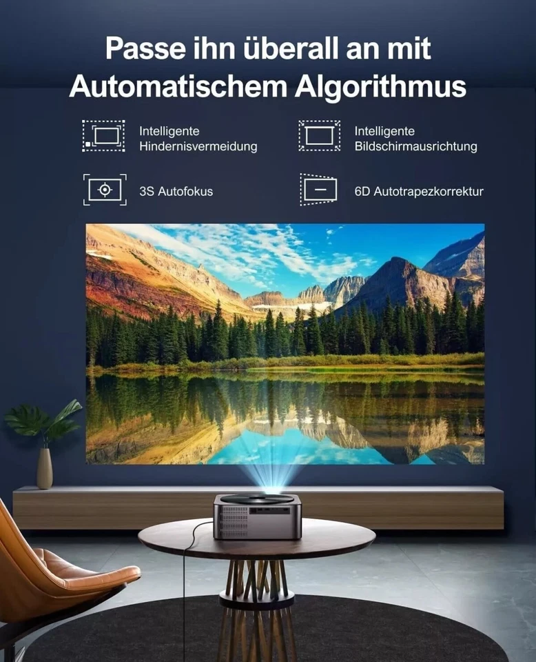 ULTIMEA Apollo P40 Beamer 4K Unterstützt 700 ANSI-Lumen mit Hindernisvermeidung - Bild 3 von 4