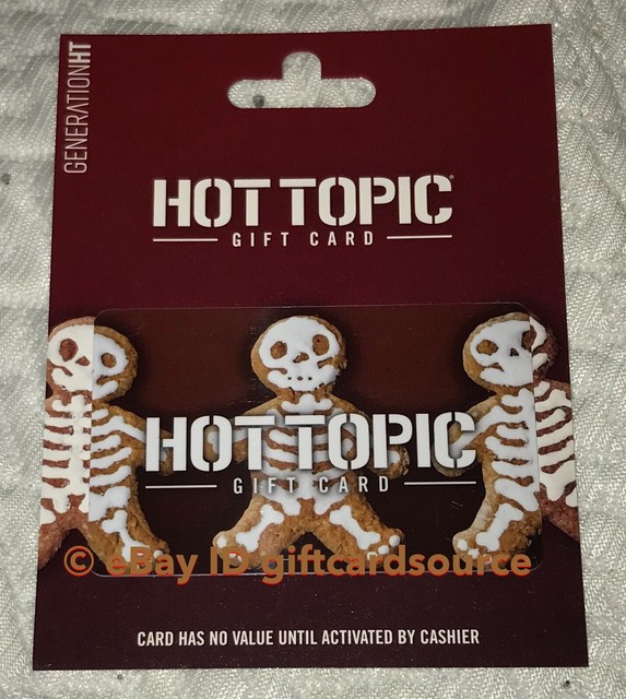 HOT TOPIC “GINGERBREAD SKELETONS” CHRISTMAS HOLIDAY GIFT CARD NO VALUE