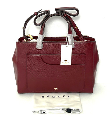 RADLEY Medium to Large Multiway Bag POCKETS SOFT 2.0 Merlot Red Leather UVP 259