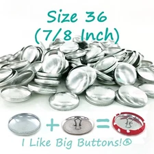 Cover Buttons: Size 36 (7/8 inch/23mm) Pick Back, Fabric Covered Buttons