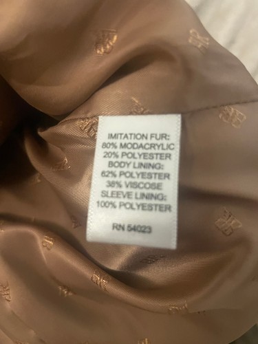 Banana Republic faux fur jacket $198.00 list, NEW WITH TAGS,brown, sm, - Picture 6 of 7