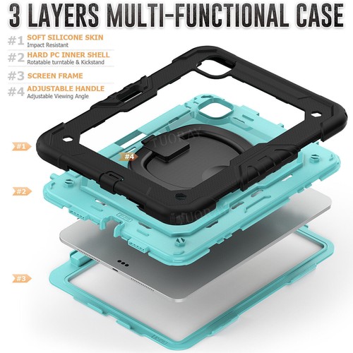 Heavy Duty Stand Case Cover For iPad 5/6th 7th 8th 9th 10th Gen Air Pro 11 2024 - Picture 55 of 220