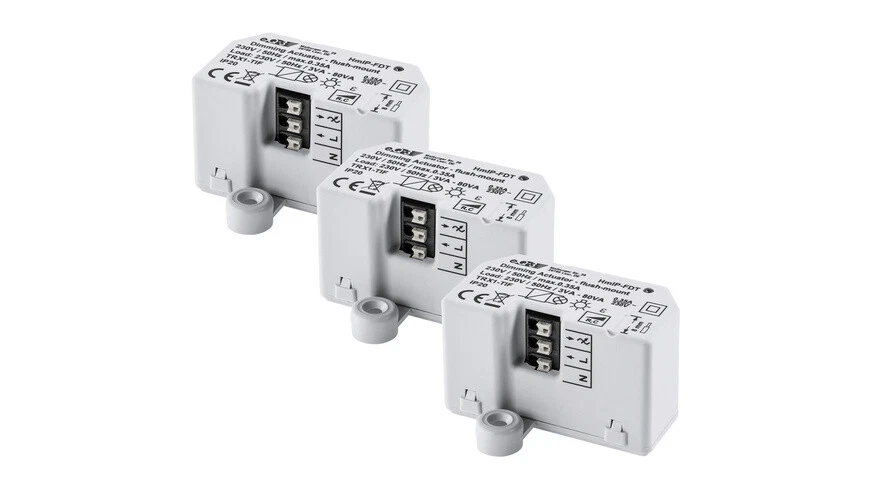 Homematic IP Smart Home 3er-Set Dimmaktor Unterputz HmIP-FDT - Phasenabschnitt