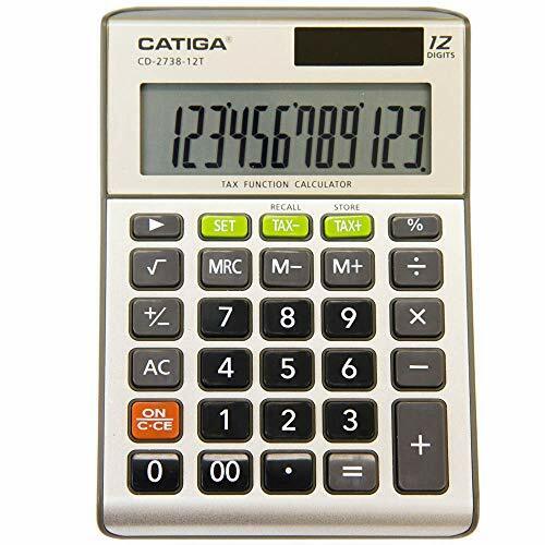 12-Digit Business Calculator - CATIGA CD-2738-12T - Dual-Power - Tax Calculator - Picture 1 of 18